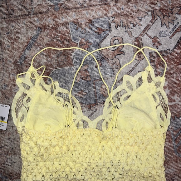 Free People Lace yellow top/ bralette - Picture 2 of 4